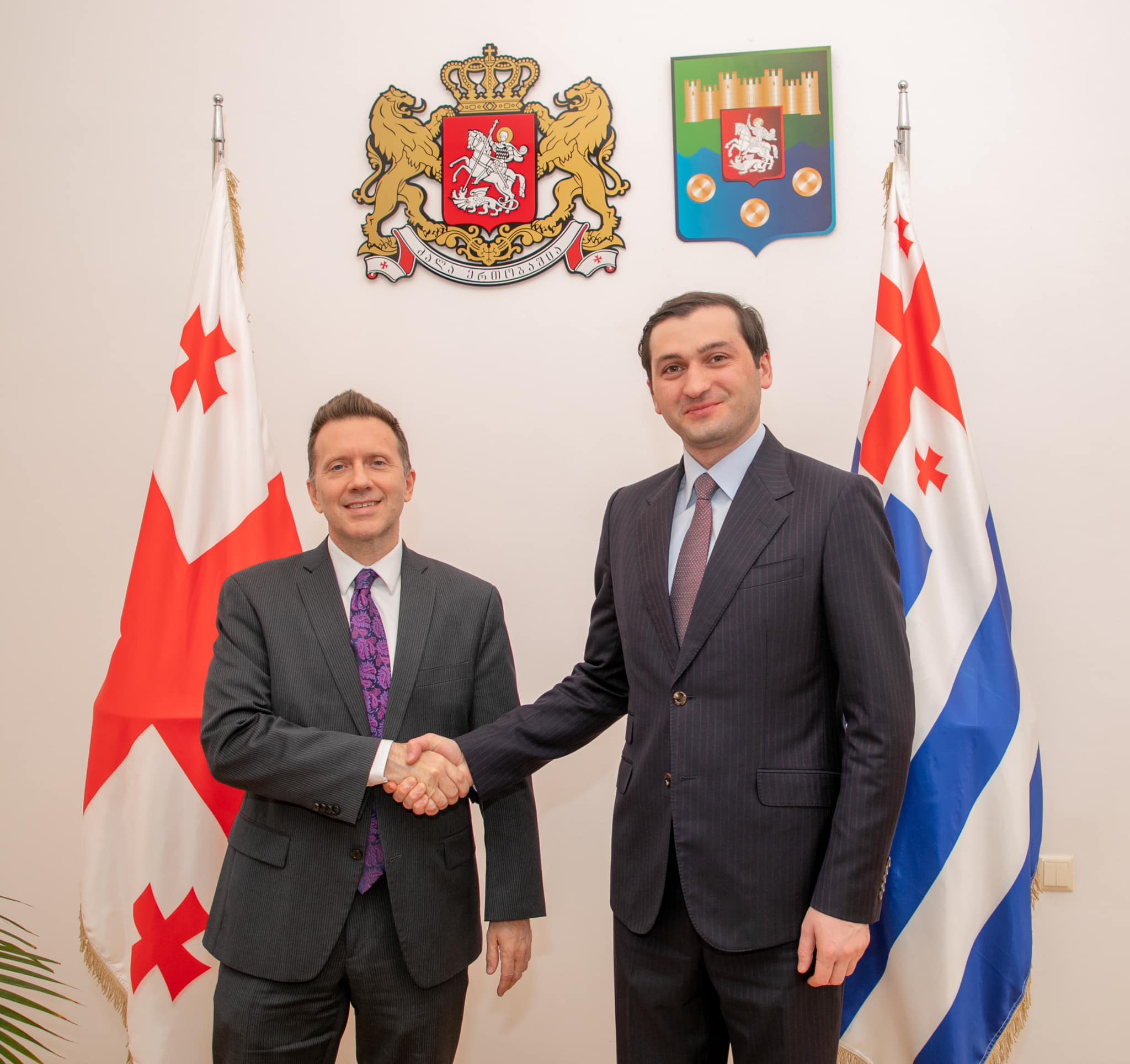 თორნიკე რიჟვაძე საქართველოში „იუსაიდის“ მისიის ხელმძღვანელს შეხვდა