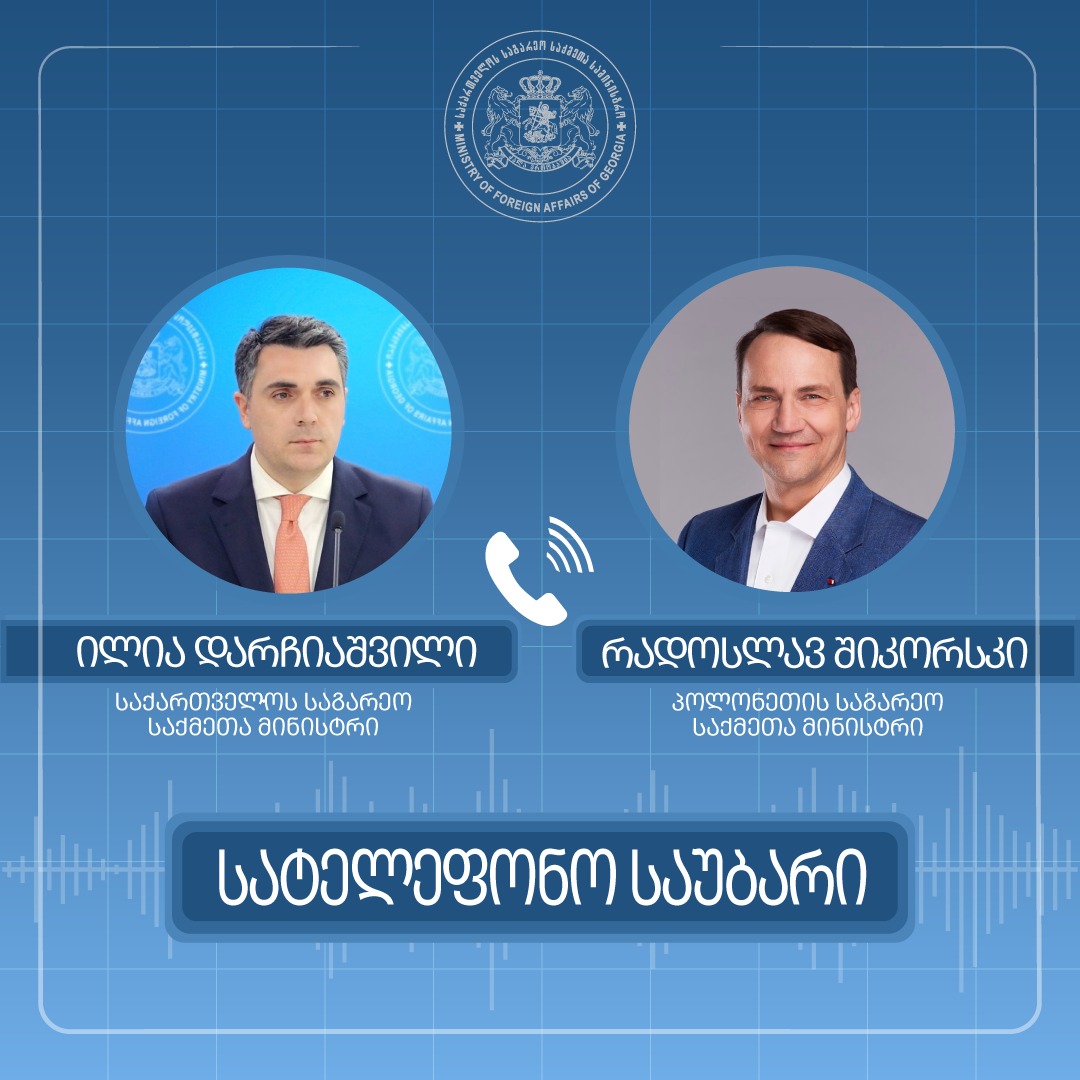 ილია დარჩიაშვილმა სატელეფონო საუბარი გამართა პოლონელ კოლეგასთან