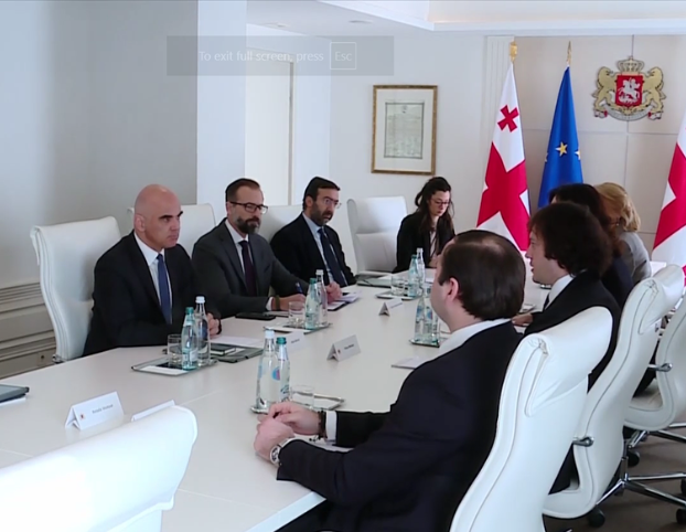 ალენ ბერსე, საქართველოში ვიზიტის ფარგლებში, ირაკლი კობახიძეს მეორედ ხვდება