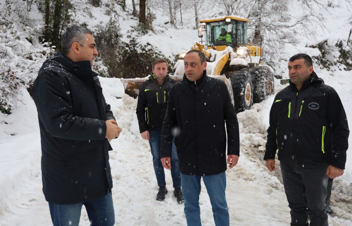 ქედაში საავტომობილო გზები თოვლის საფარისგან იწმინდება