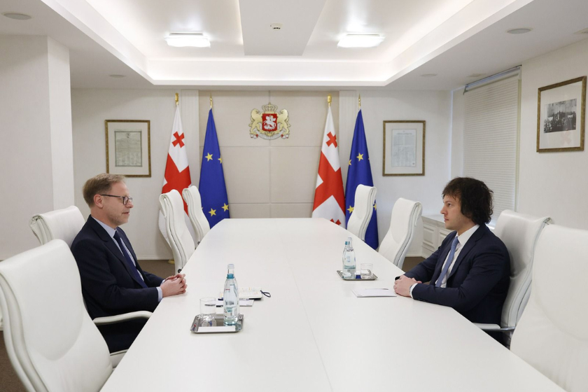 ირაკლი კობახიძე საფრანგეთის ელჩ ოლივიე კურტოს შეხვდა