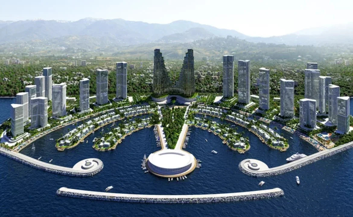 „ამბასადორის კუნძულის“ პირველ, უმსხვილეს ნაგებობას საფუძველი ჩაეყარა