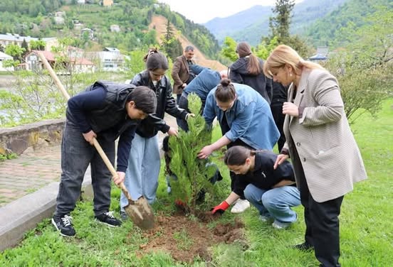 პარკში ნერგები დარგეს